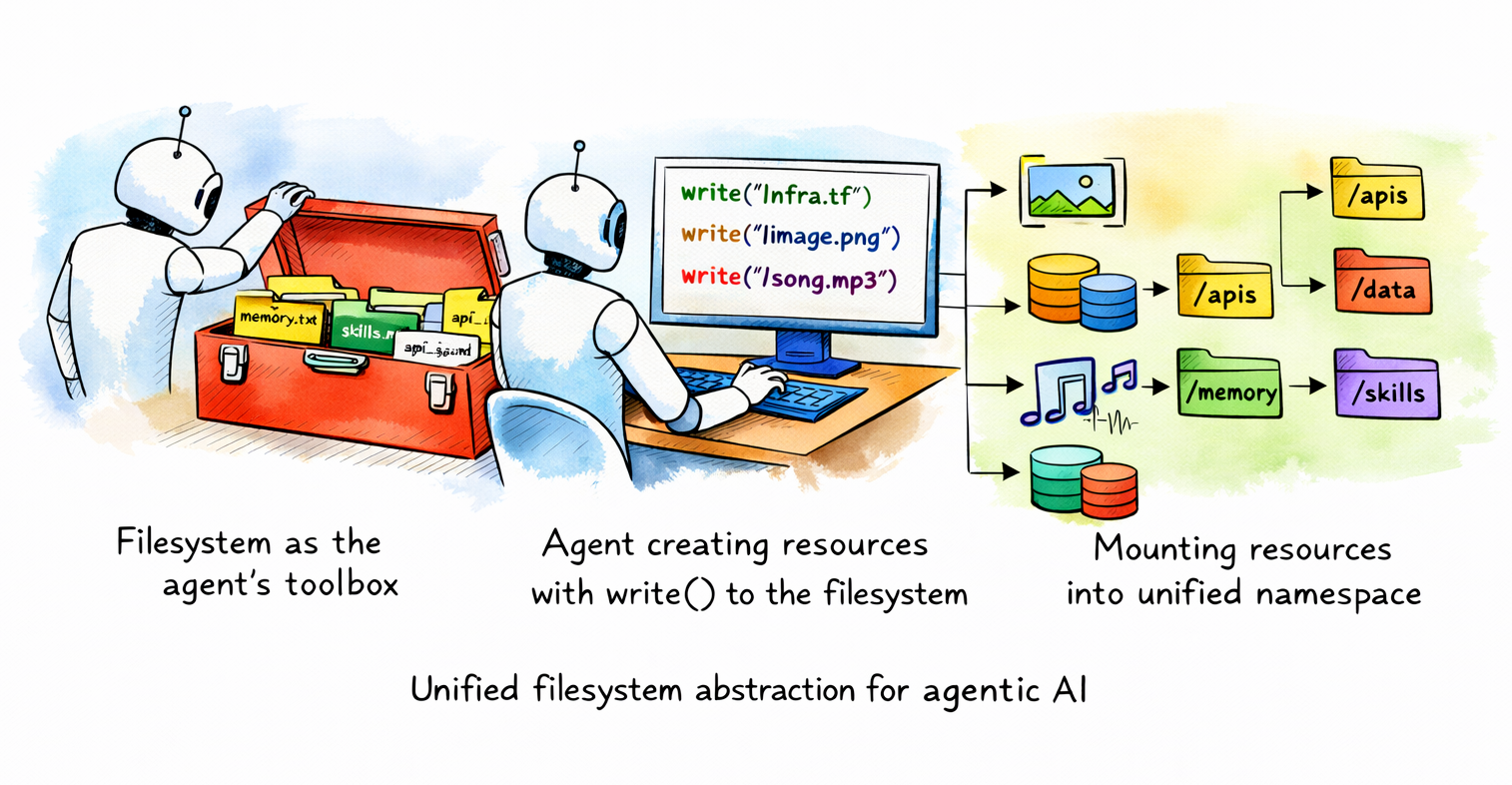 Unified filesystem abstraction for agentic AI
